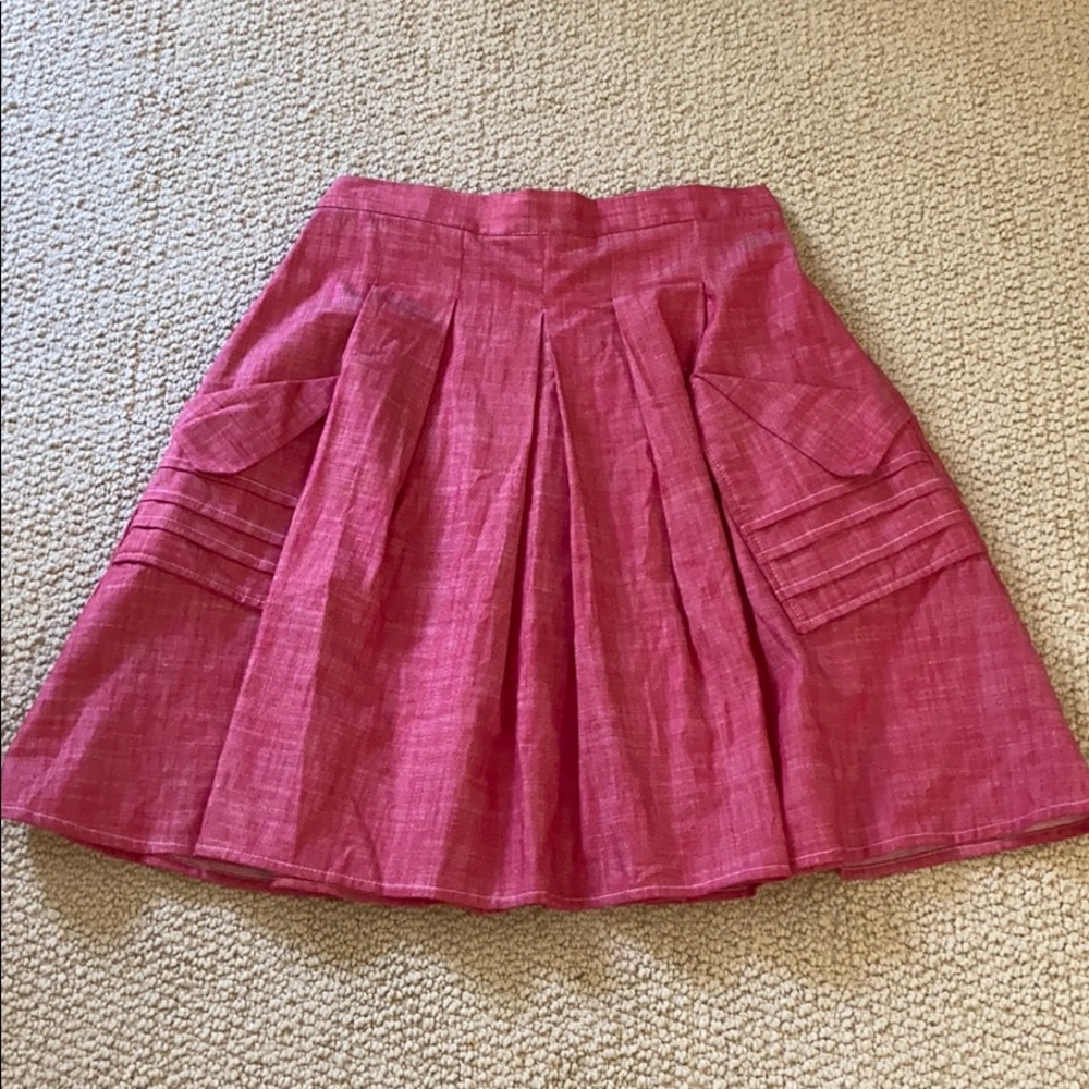 Adorable SALT side pocket red cotton linen skirt
